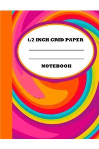 1/2 Inch Grid Paper Notebook