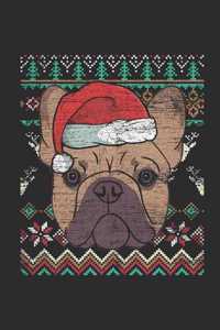 Ugly Christmas Sweater - French Bulldog: Graph Paper Journal (6" X 9" - 120 Pages/ 5 Squares per inch) - Ugly Christmas Gift and Holiday Planner For Women, Men, Teens And Kids