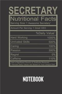 secretary nutritional facts