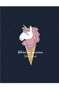 Believe in unicorn sketchbook