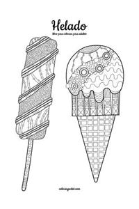 Helado libro para colorear para adultos 1