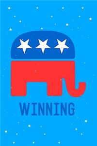 Republican GOP Elephant Winning Journal Notebook