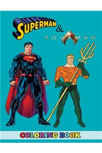 Aquaman and Superman Coloring Book