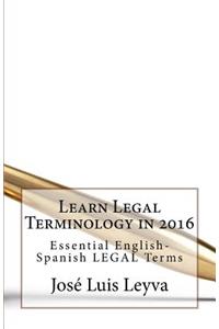 Learn Legal Terminology in 2016