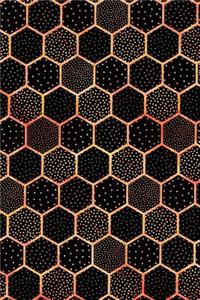 Bullet Journal Notebook Polka Dots and Hexagons Pattern 2