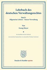 Lehrbuch Des Deutschen Verwaltungsrechtes