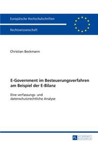 E-Government Im Besteuerungsverfahren Am Beispiel Der E-Bilanz