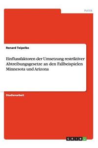 Einflussfaktoren der Umsetzung restriktiver Abtreibungsgesetze an den Fallbeispielen Minnesota und Arizona