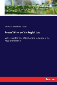 Reeves' History of the English Law