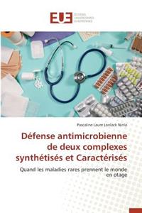 D�fense Antimicrobienne de Deux Complexes Synth�tis�s Et Caract�ris�s