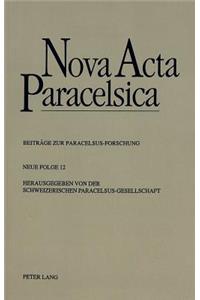 Nova ACTA Paracelsica