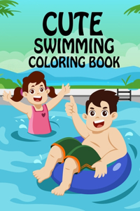 Cute swimming Coloring book