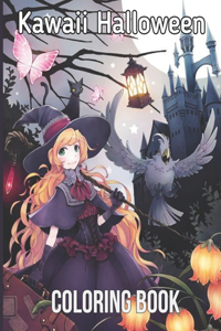 Kawaii Halloween Coloring Book