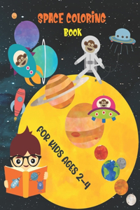 Space Coloring Book for Kids Ages 2-4