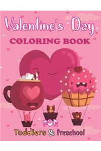 Valentine's Day Coloring Book for Toddlers and Preschool