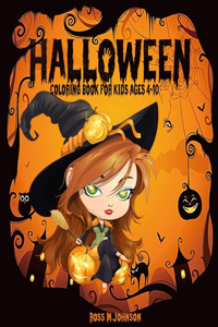 Halloween coloring book for kids ages 4-10
