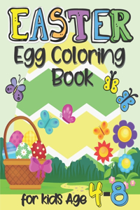 Easter Egg Coloring Book for Kids Age 4 - 8