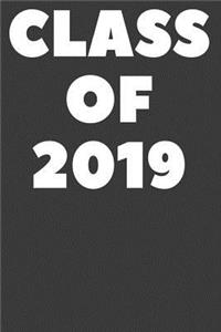 Class of 2019 6x9 Lined Journal 120 Pages