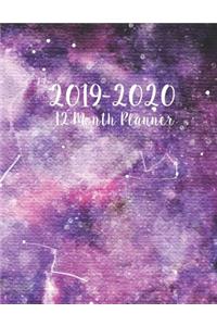 2019-2020 12 Month Planner