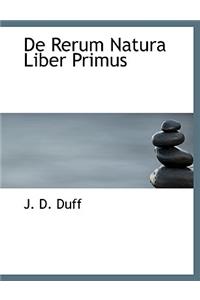 de Rerum Natura Liber Primus