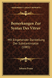 Bemerkungen Zur Syntax Des Vitruv
