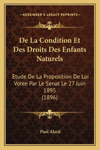 De La Condition Et Des Droits Des Enfants Naturels