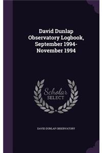David Dunlap Observatory Logbook, September 1994- November 1994