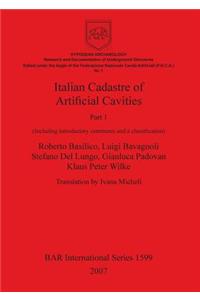 Italian Cadastre of Artificial Cavities Part 1