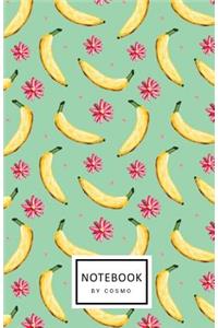 Notebook: Dot-Grid Journal, 122 Pages 5.5x8.5 Humorous Dance of Banana