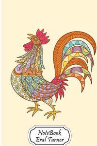 Notebook Journal Dot-Grid, Graph, Lined, Blank No Lined: Rooster Henna: Small Pocket Notebook Journal Diary, 120 Pages, 5.5- X 8.5- (Blank Notebook Jo