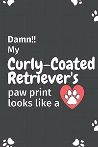 Damn!! my Curly-Coated Retriever's paw print looks like a
