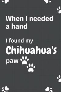 When I needed a hand, I found my Chihuahua's paw