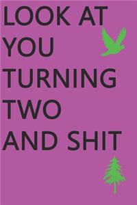 Look at You Turning Two and Shit Notebook Birthday Gift