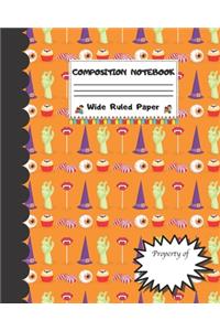 Composition Notebook Wide Ruled Paper