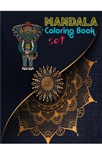Mandala Coloring Book Set