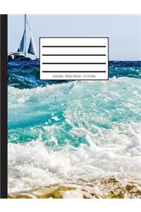 Sailing Yacht and Waves Composition Book