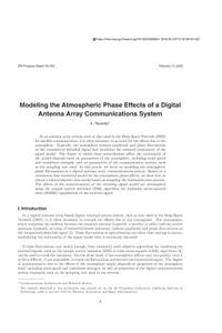 Modeling the Atmospheric Phase Effects of a Digital Antenna Array Communications System