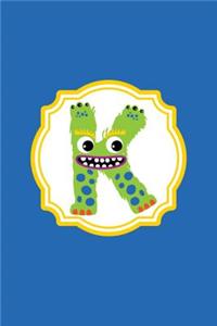 Monster Monogram Journal - Letter K
