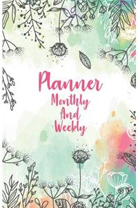 Planner monthly and weekly