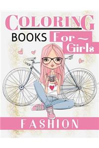 Fashion Coloring Books for Girls: Gorgeous Fashion Style & Other Cute Designs: Fun Color It Beauty Colouring Books for Me, Kids 8-12, Teens, Women, Adults Relaxation and Girls of All Ages (Fashion Coloring Books for Girls Book #5)