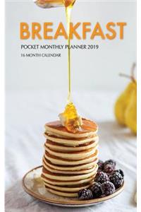 Breakfast Pocket Monthly Planner 2019
