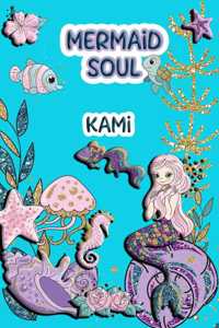 Mermaid Soul Kami: Wide Ruled Composition Book Diary Lined Journal