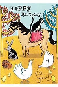 Happy Birthday Colouring: Pets