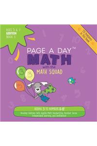 Page a Day Math Addition Book 3: Adding the Number 3 to Numbers 0-12