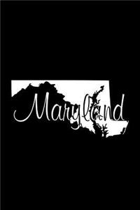 Maryland - Black Lined Notebook with Margins