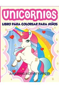 Unicornios Libro Para Colorear Para Niños Edades 4-8
