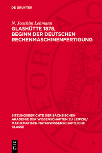 Glashütte 1878, Beginn Der Deutschen Rechenmaschinenfertigung