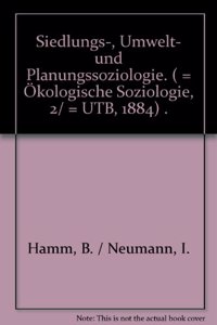 Siedlungs-, Umwelt- und Planungssoziologie