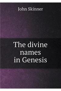 The Divine Names in Genesis