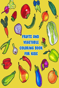 Fruits and Vegetables Coloring Book for Kids
